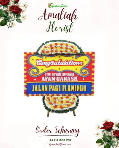 Bunga Papan Congratulation di Gunung Panjang